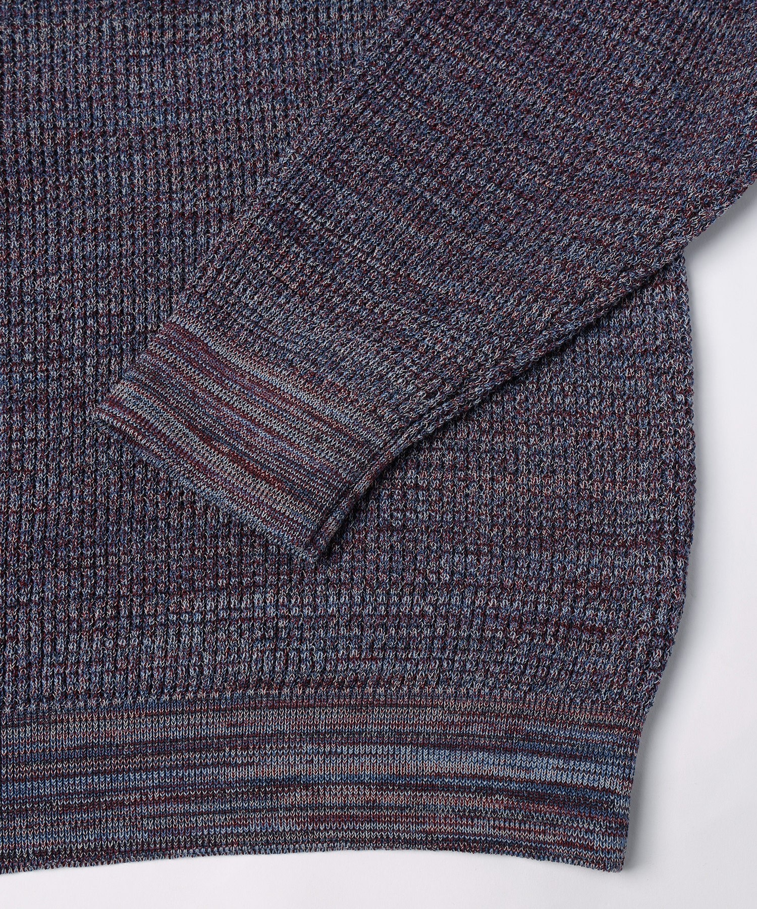 Organic Cotton Waffle Minimal Henley Neck Knit Pullover