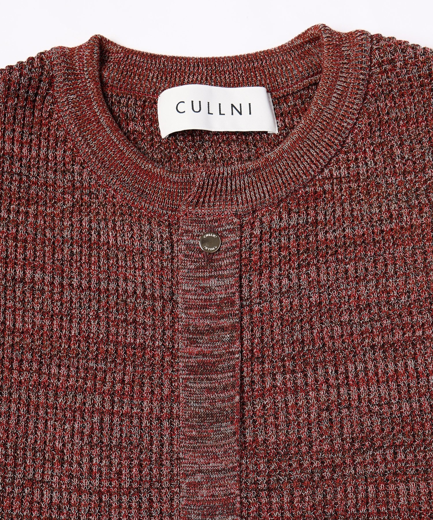 Organic Cotton Waffle Minimal Henley Neck Knit Pullover