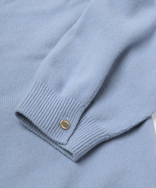 Super 180s Fine Merino Wool Front Fly Knit Jacket