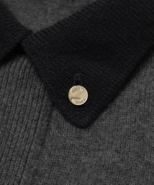Super 180s Fine Merino Wool Front Fly Knit Jacket