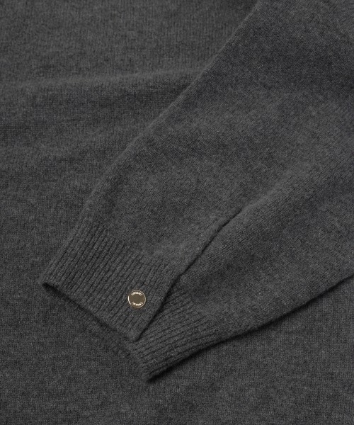 Super 180s Fine Merino Wool Front Fly Knit Jacket