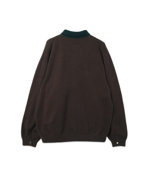 Super 180s Fine Merino Wool Front Fly Knit Jacket