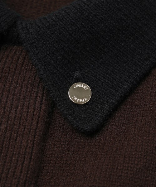 Super 180s Fine Merino Wool Front Fly Knit Jacket