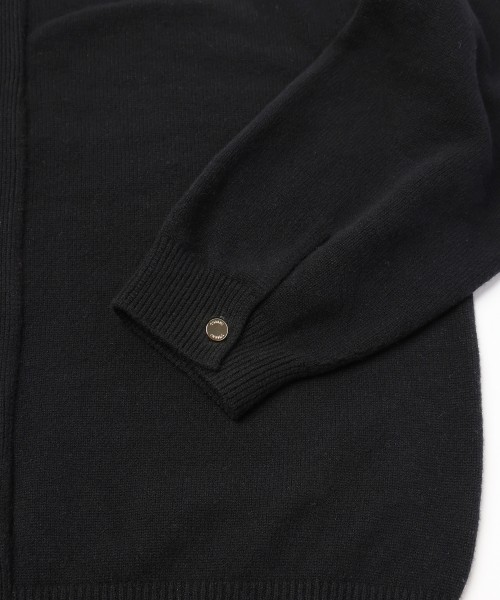 Super 180s Fine Merino Wool Front Fly Knit Jacket