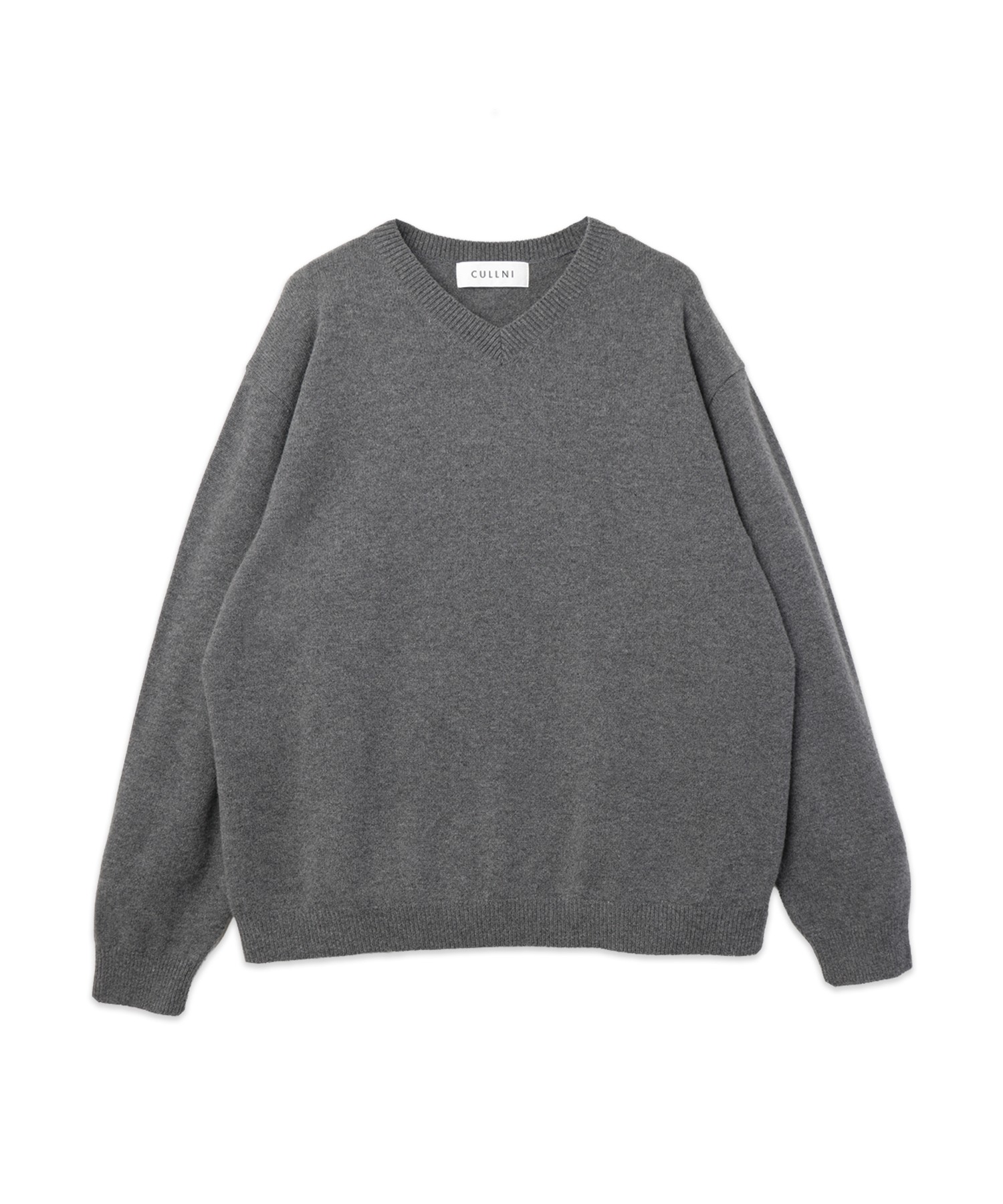 Super 180s Fine Merino Wool Minimal V-Neck Knit Pullover