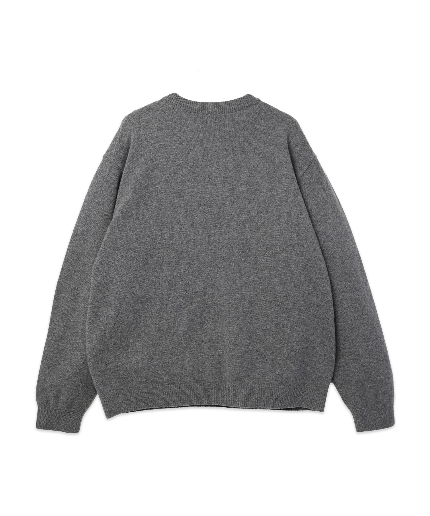 Super 180s Fine Merino Wool Minimal V-Neck Knit Pullover
