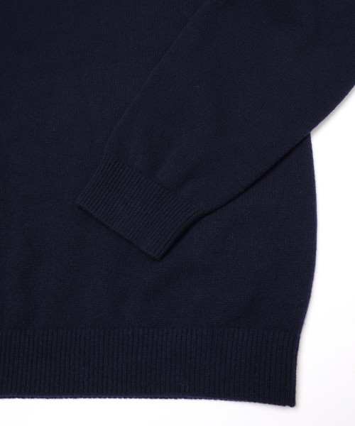 Super 180s Fine Merino Wool Minimal V-Neck Knit Pullover