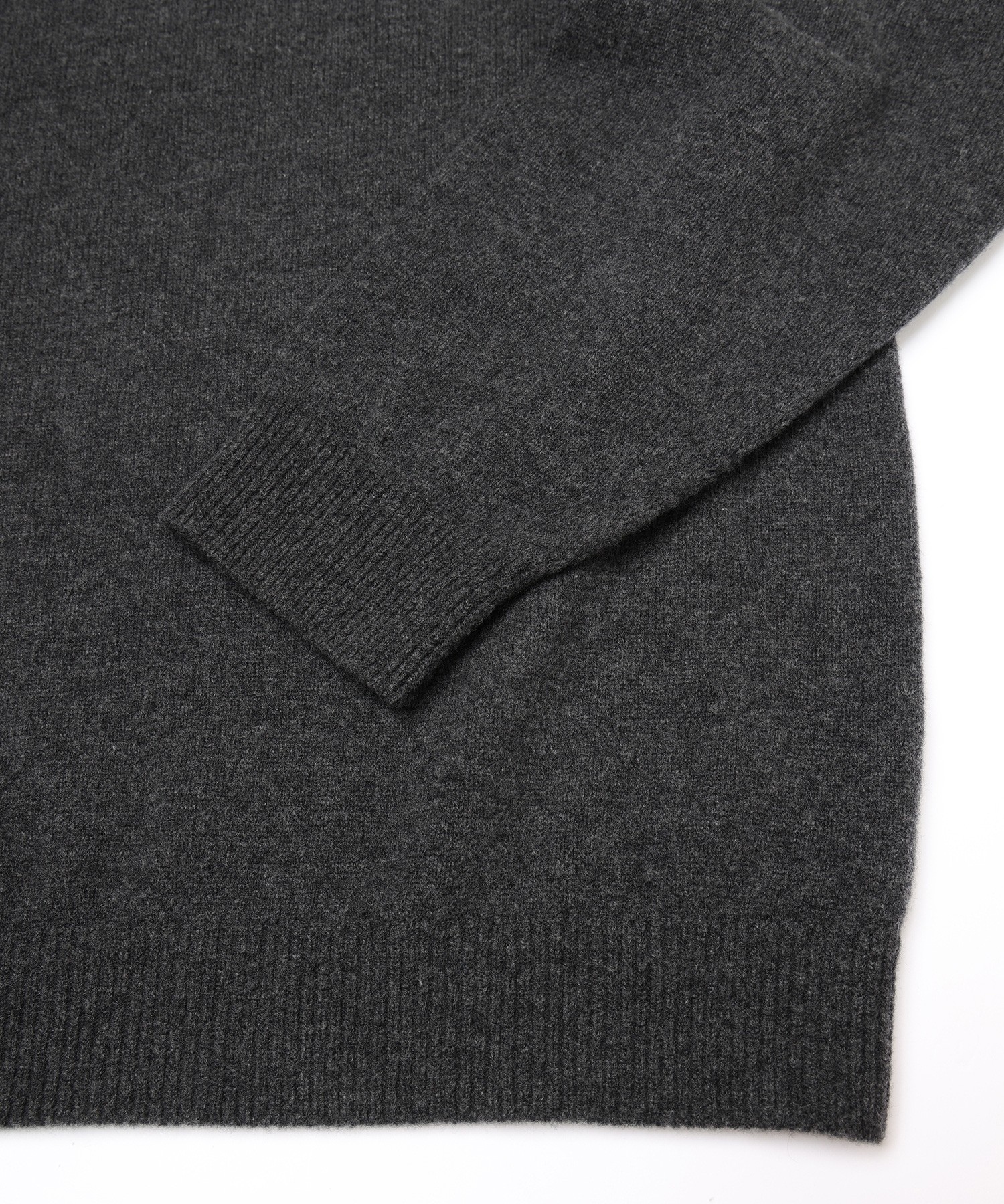 Super 180s Fine Merino Wool Minimal V-Neck Knit Pullover