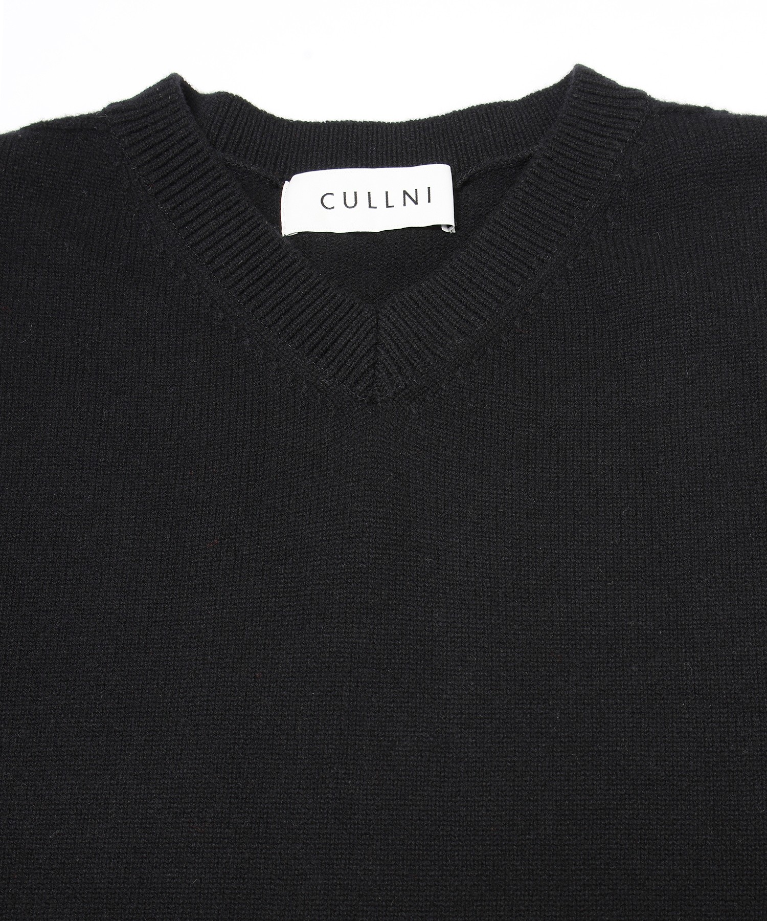 Super 180s Fine Merino Wool Minimal V-Neck Knit Pullover