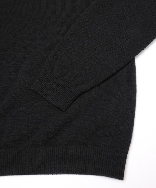 Super 180s Fine Merino Wool Minimal V-Neck Knit Pullover