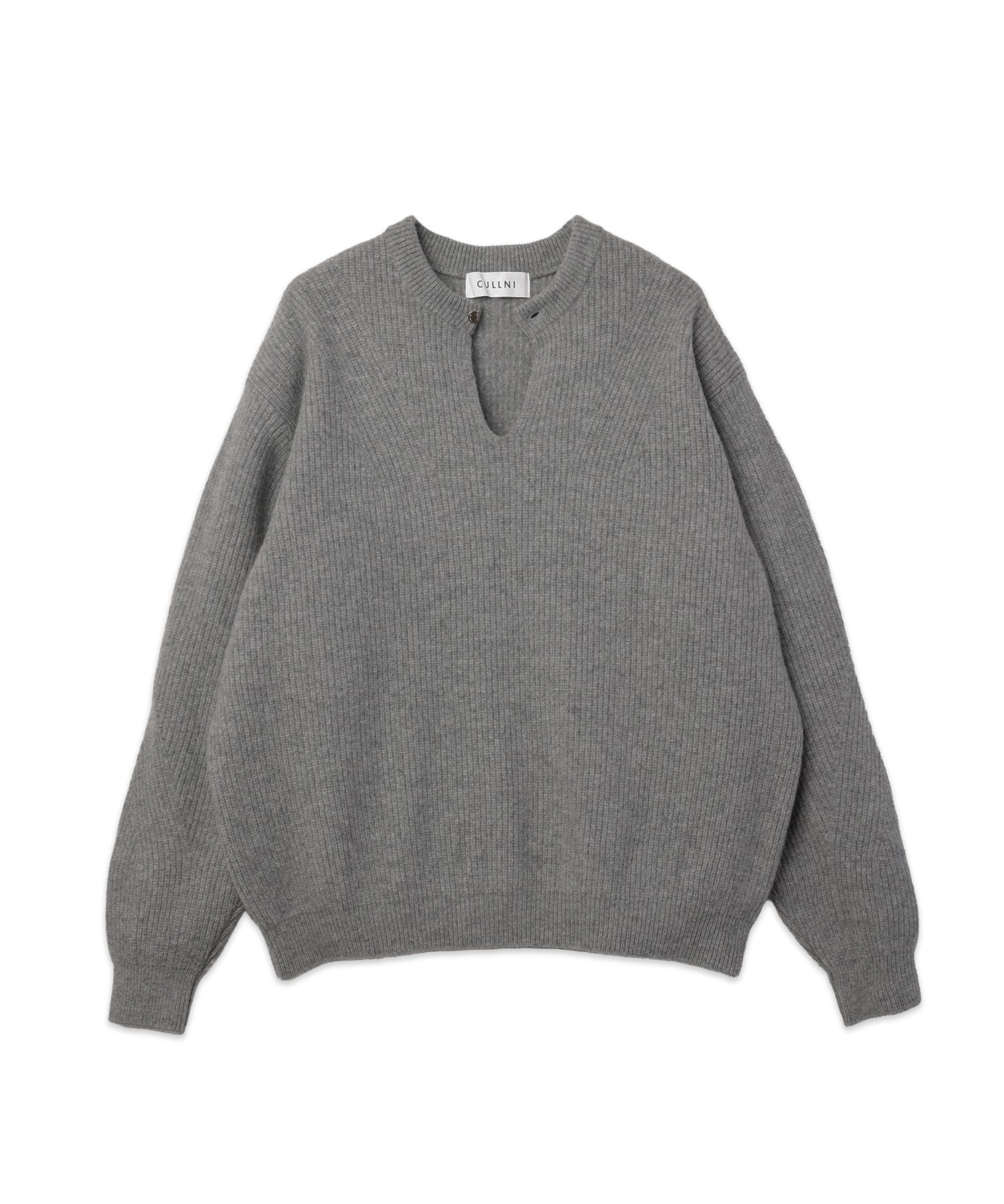 Extra Wool Minimal Skipper Rib Knit Pullover