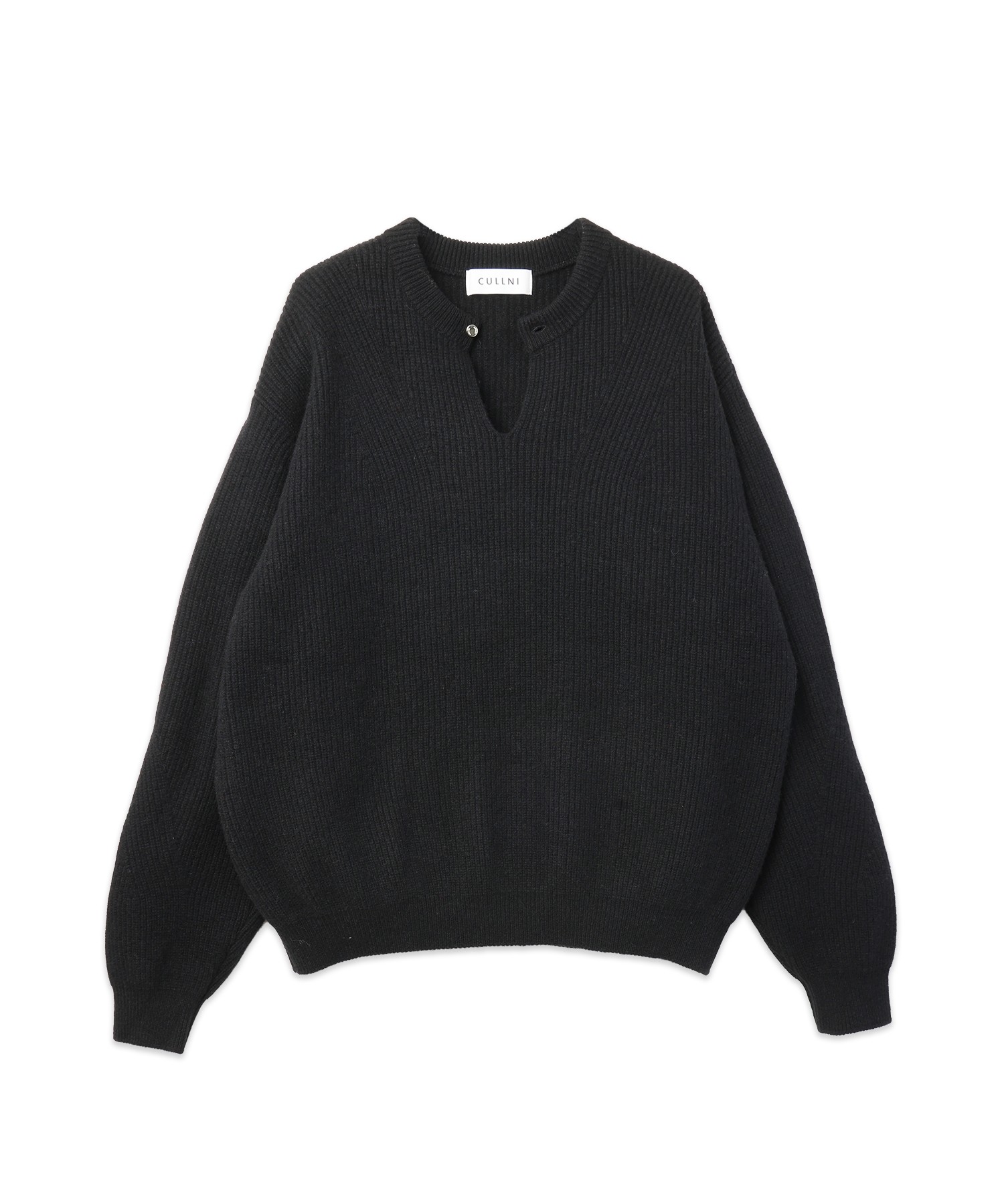 Extra Wool Minimal Skipper Rib Knit Pullover