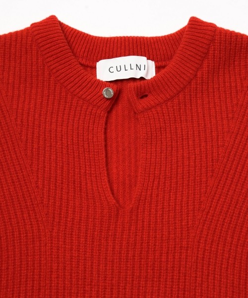 Extra Wool Minimal Skipper Rib Knit Pullover