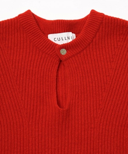 Extra Wool Minimal Skipper Rib Knit Pullover