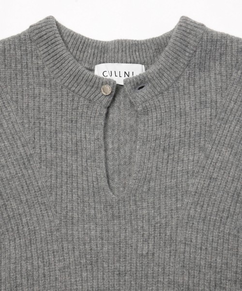 Extra Wool Minimal Skipper Rib Knit Pullover