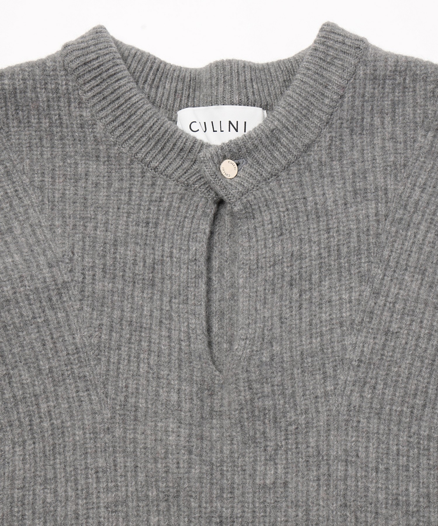 Extra Wool Minimal Skipper Rib Knit Pullover