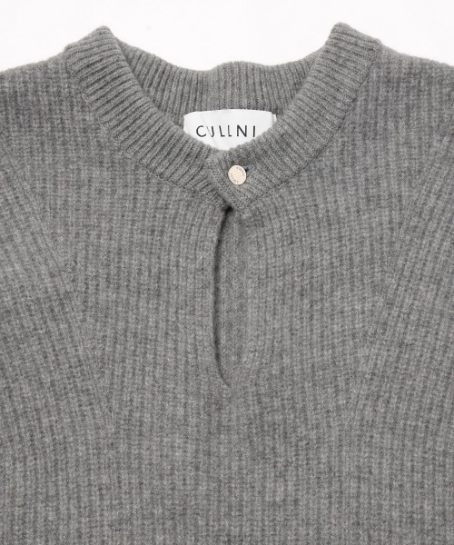 Extra Wool Minimal Skipper Rib Knit Pullover