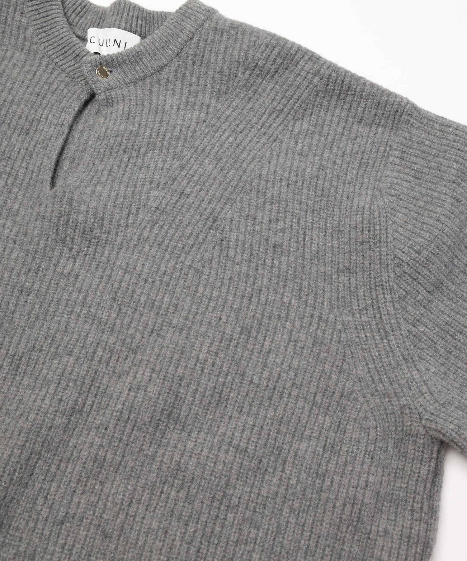 Extra Wool Minimal Skipper Rib Knit Pullover