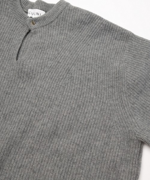 Extra Wool Minimal Skipper Rib Knit Pullover