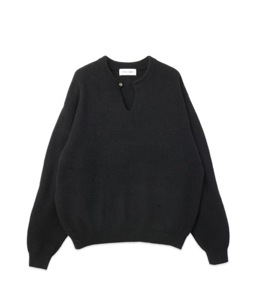 Extra Wool Minimal Skipper Rib Knit Pullover