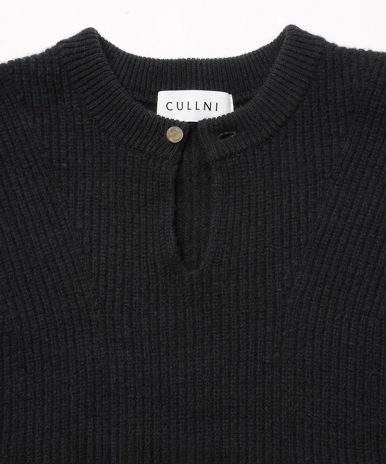 Extra Wool Minimal Skipper Rib Knit Pullover