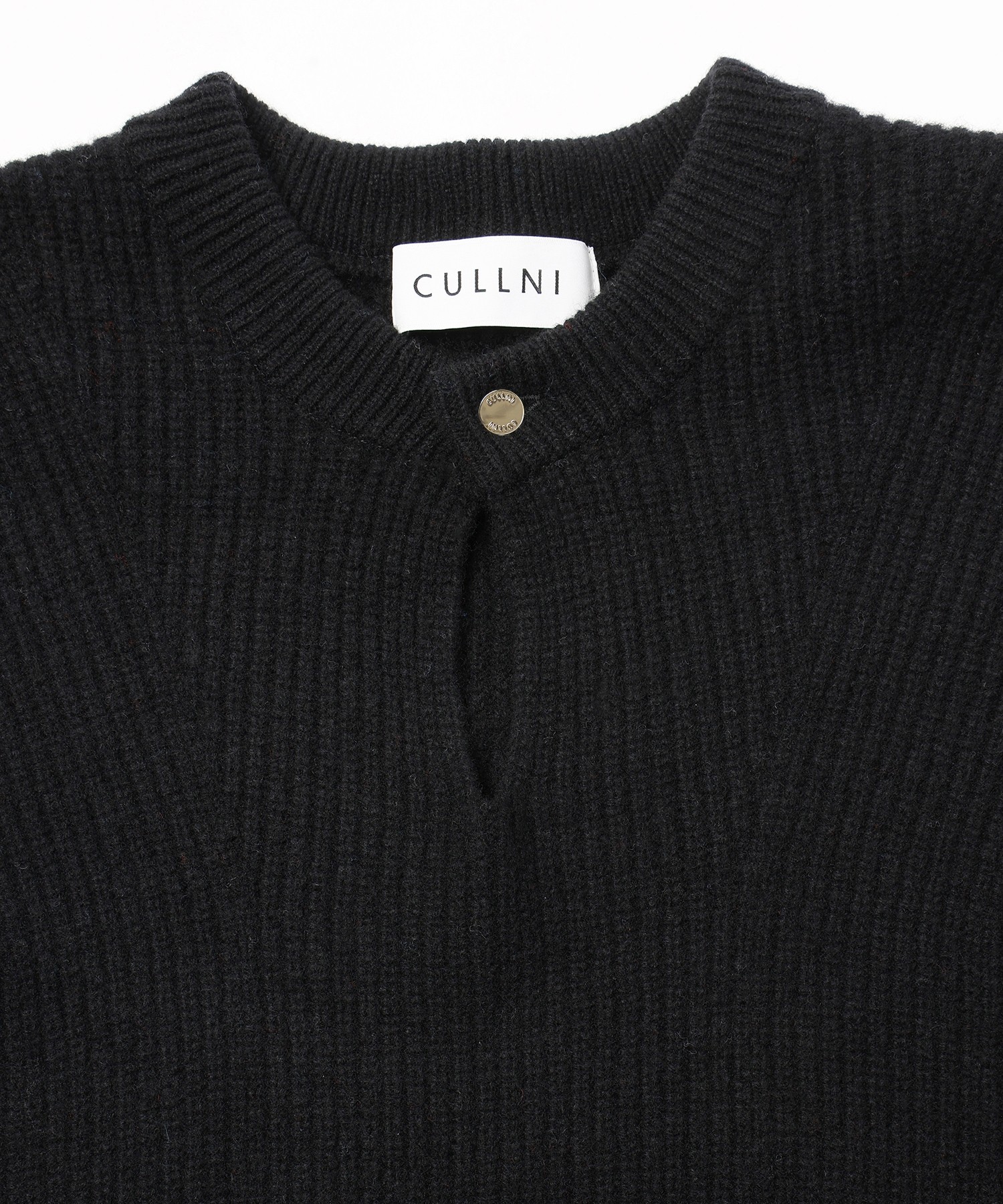 Extra Wool Minimal Skipper Rib Knit Pullover