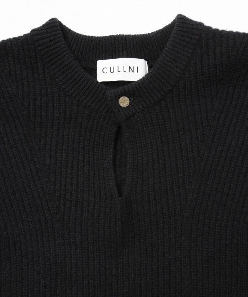 Extra Wool Minimal Skipper Rib Knit Pullover