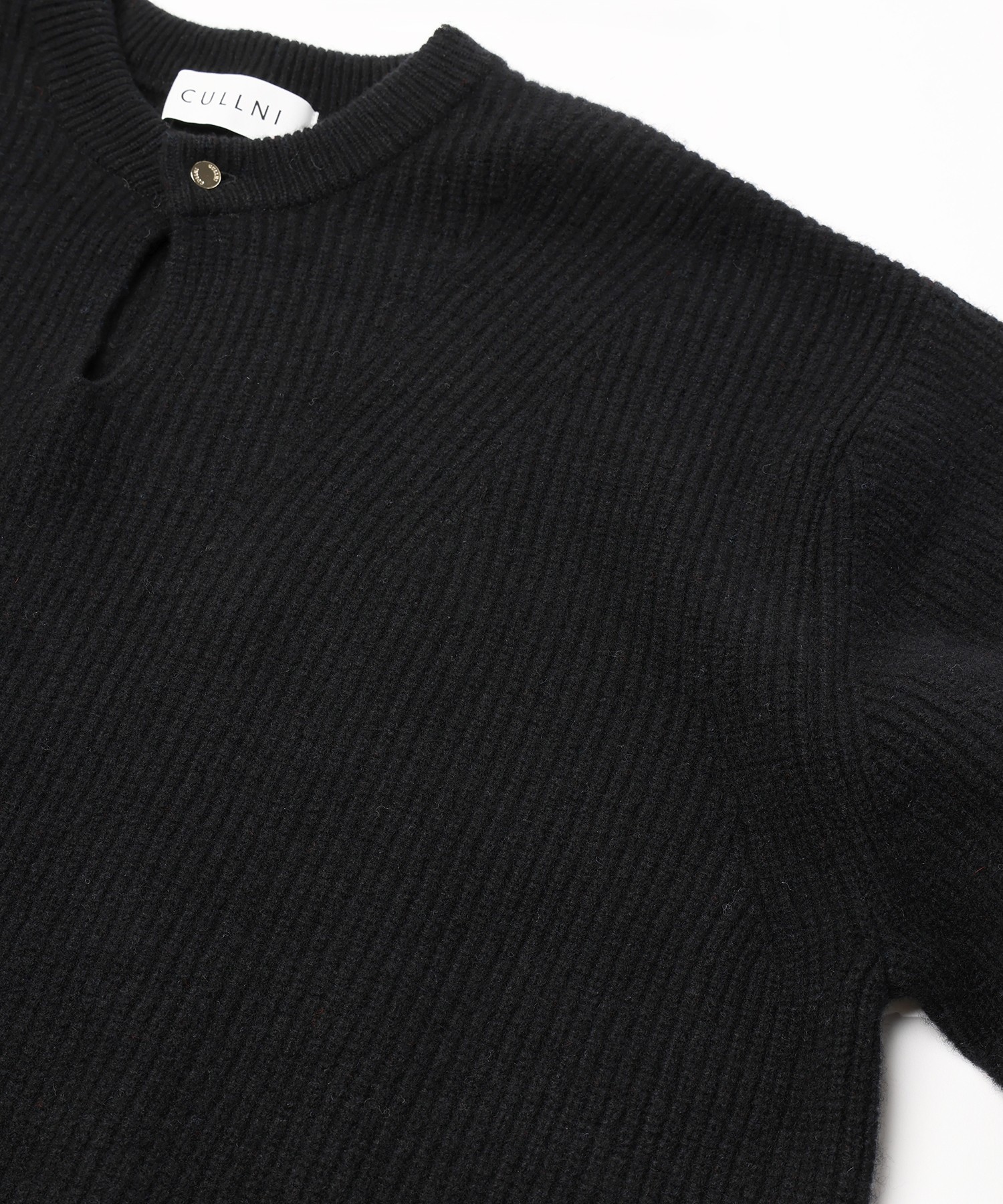 Extra Wool Minimal Skipper Rib Knit Pullover