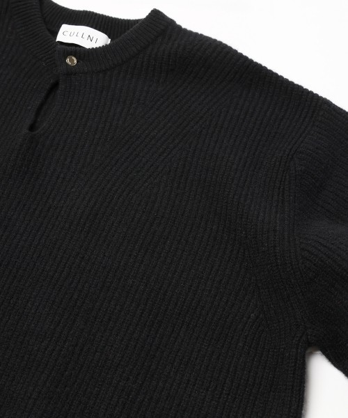 Extra Wool Minimal Skipper Rib Knit Pullover