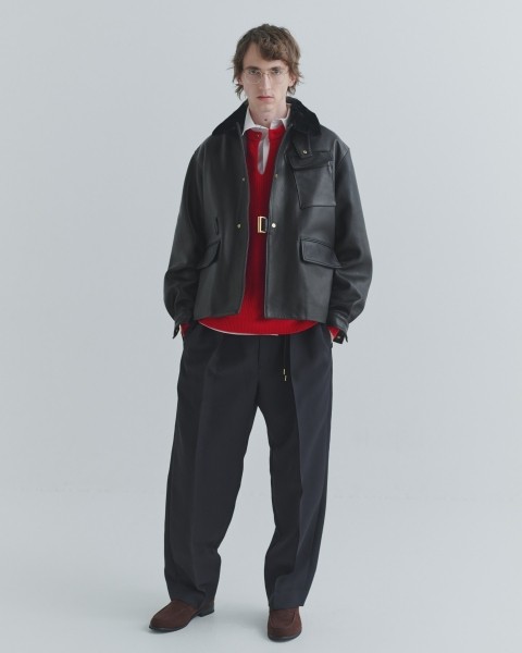 Extra Wool Minimal Skipper Rib Knit Pullover