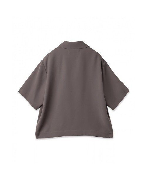 Dry Double Cloth Zip Up Short Sleeve Button-Down Compact Shirt