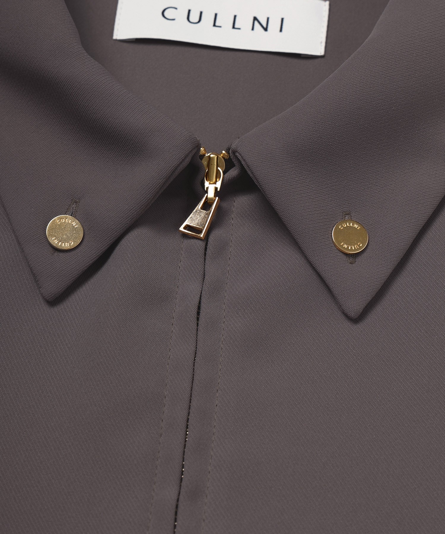 Dry Double Cloth Zip Up Short Sleeve Button-Down Compact Shirt