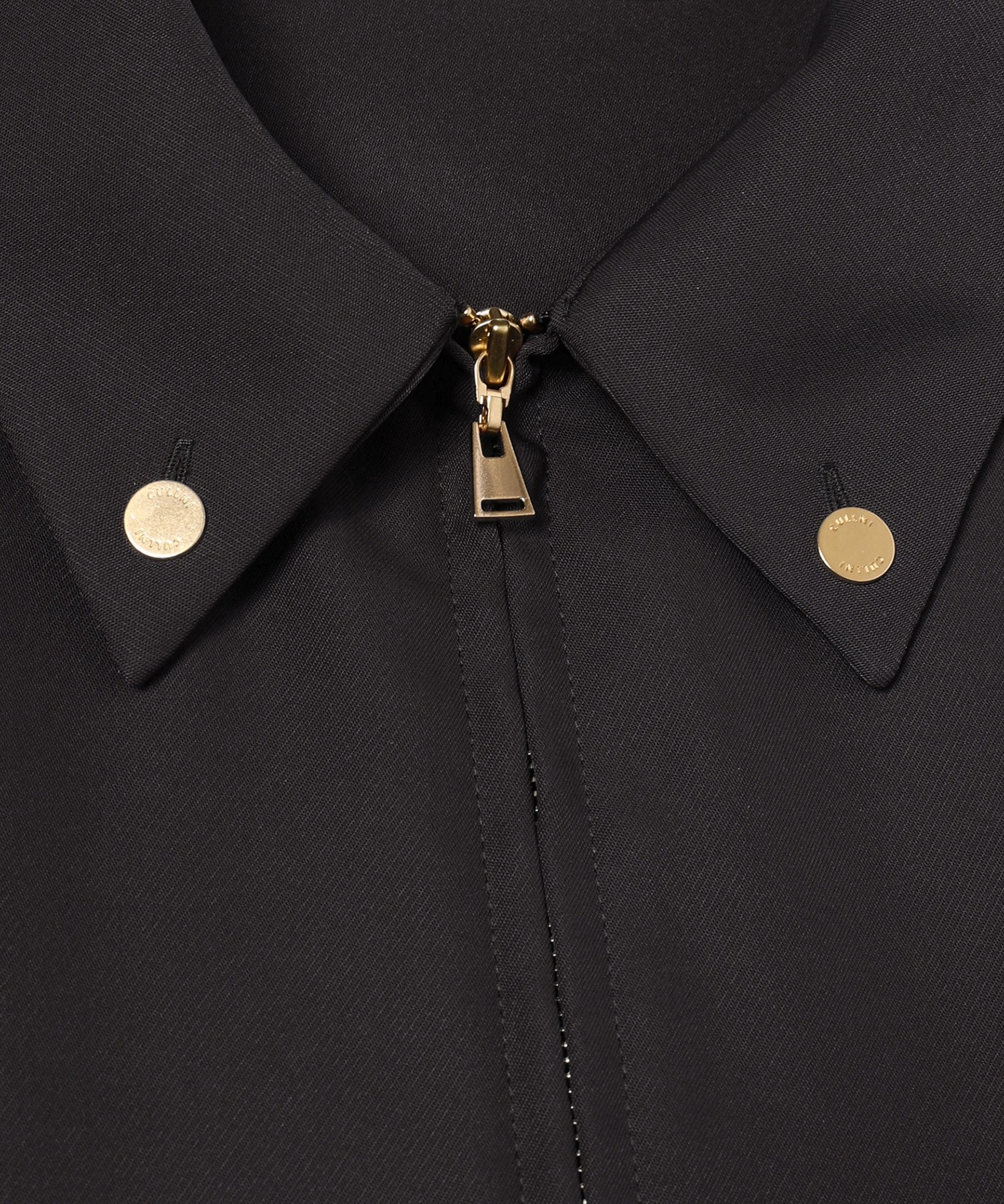 Dry Double Cloth Zip Up Short Sleeve Button-Down Compact Shirt