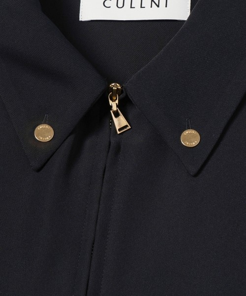 Dry Double Cloth Zip Up Short Sleeve Button-Down Compact Shirt