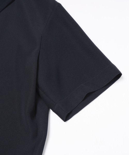 Dry Double Cloth Zip Up Short Sleeve Button-Down Compact Shirt