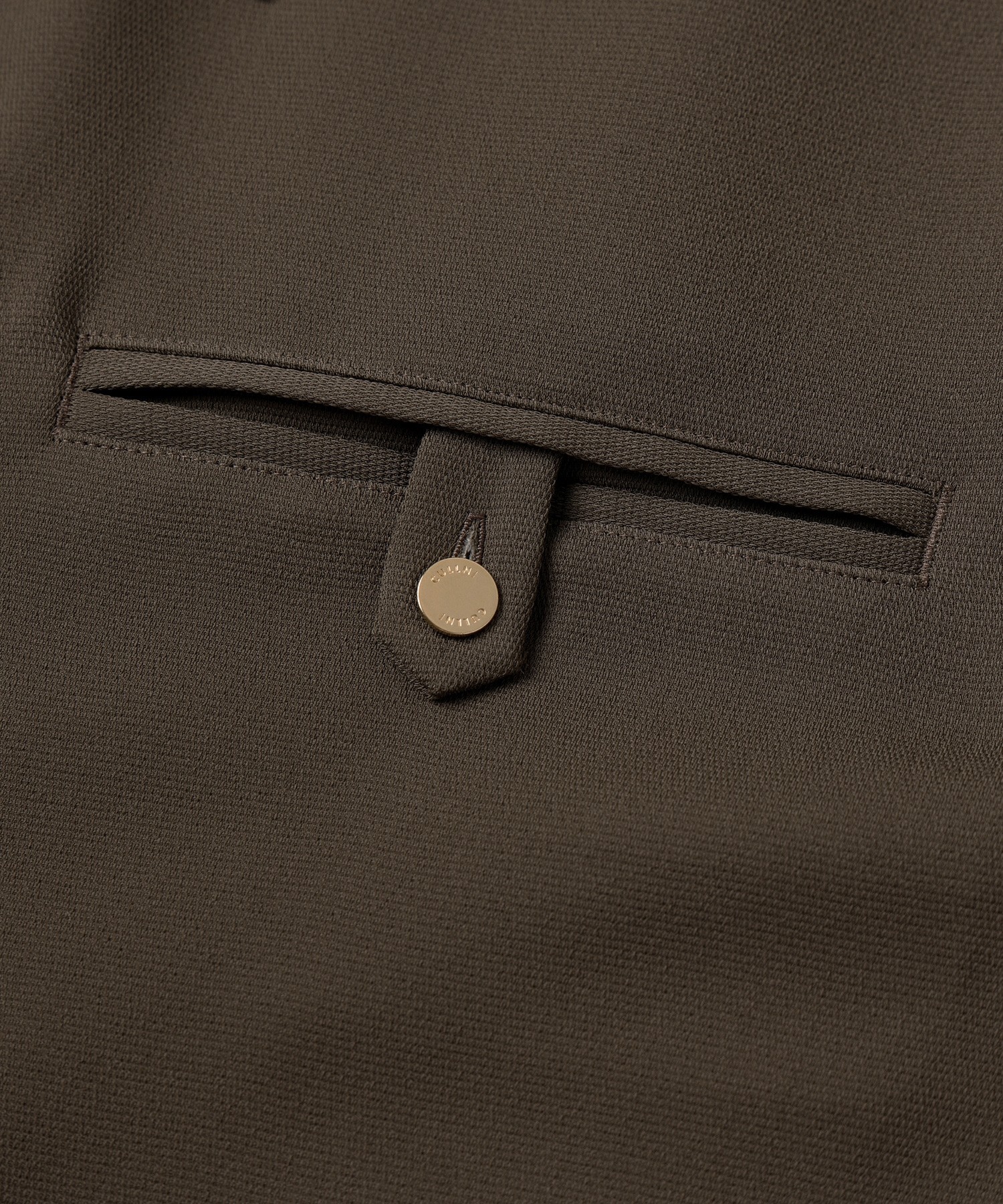 Dry Stretch Cloth Button-Tab Pocket Zip Up Shirt