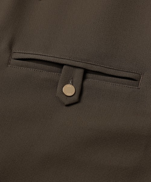 Dry Stretch Cloth Button-Tab Pocket Zip Up Shirt