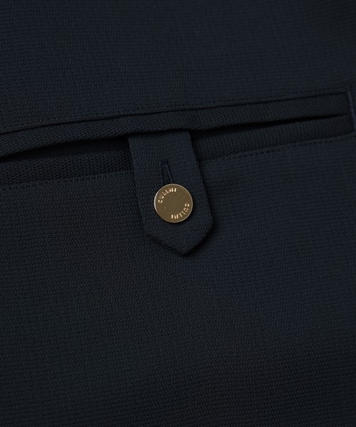 Dry Stretch Cloth Button-Tab Pocket Zip Up Shirt