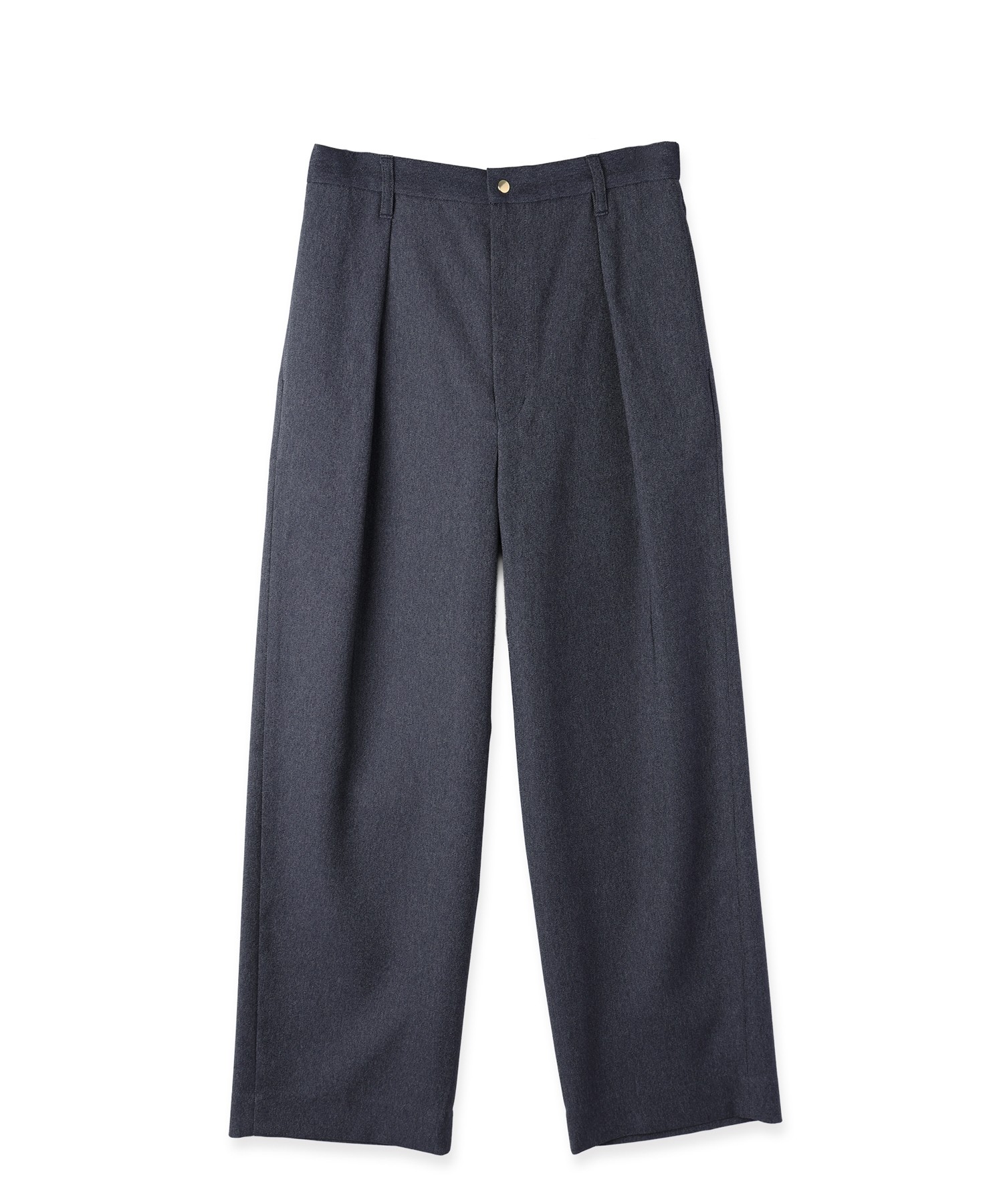 Faux Denim Tuck Wide Pant