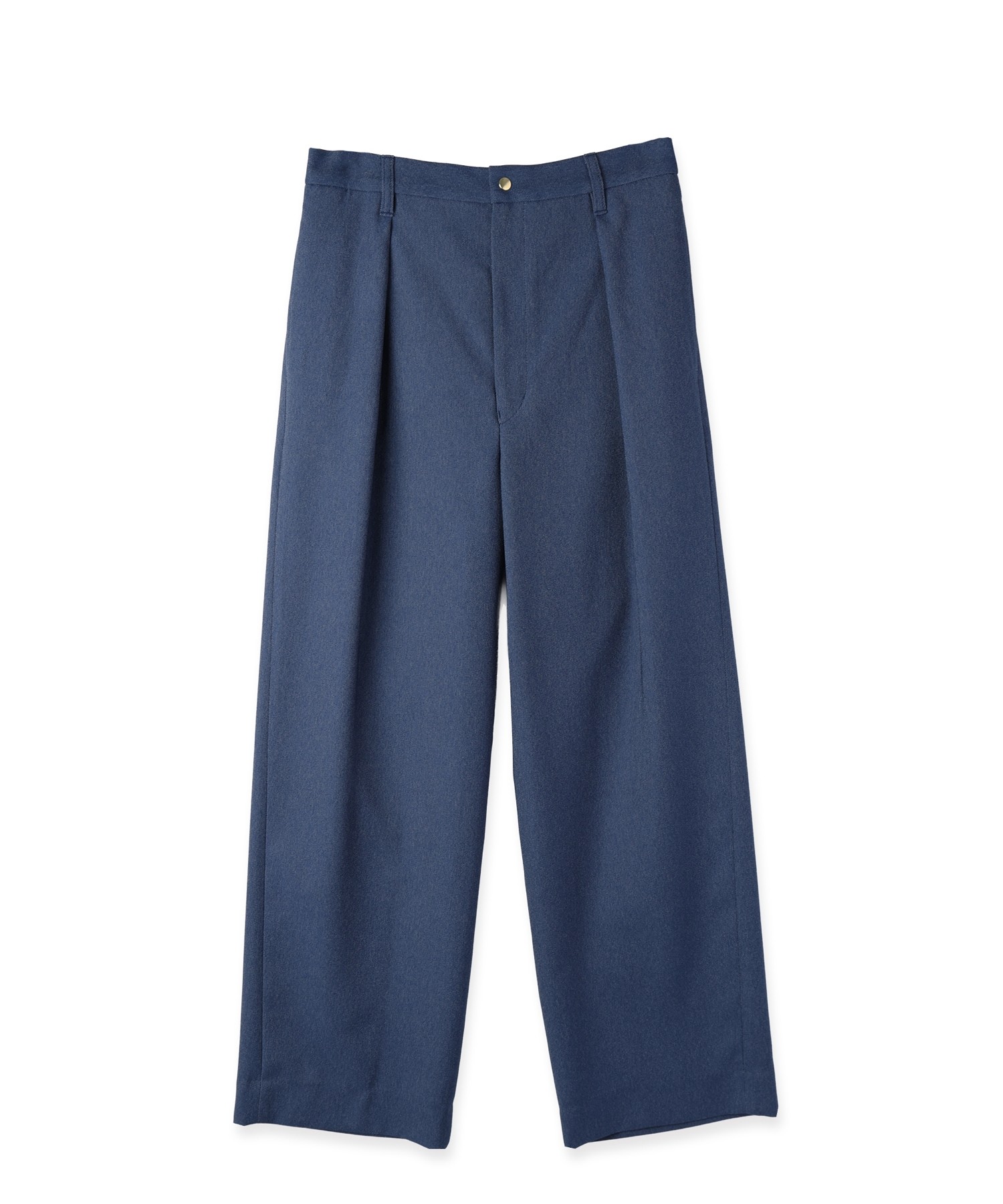 Faux Denim Tuck Wide Pant