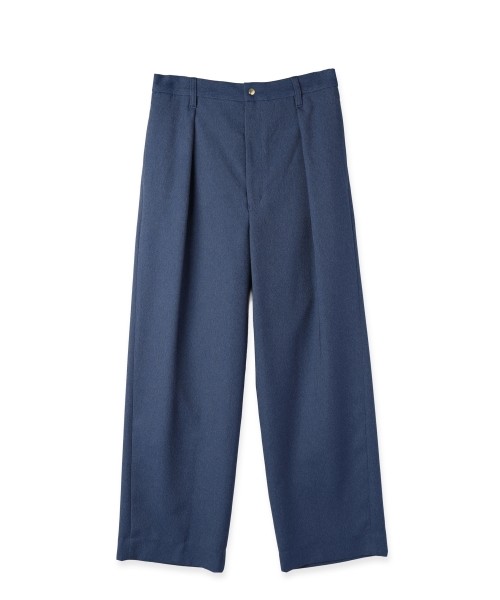 Faux Denim Tuck Wide Pant