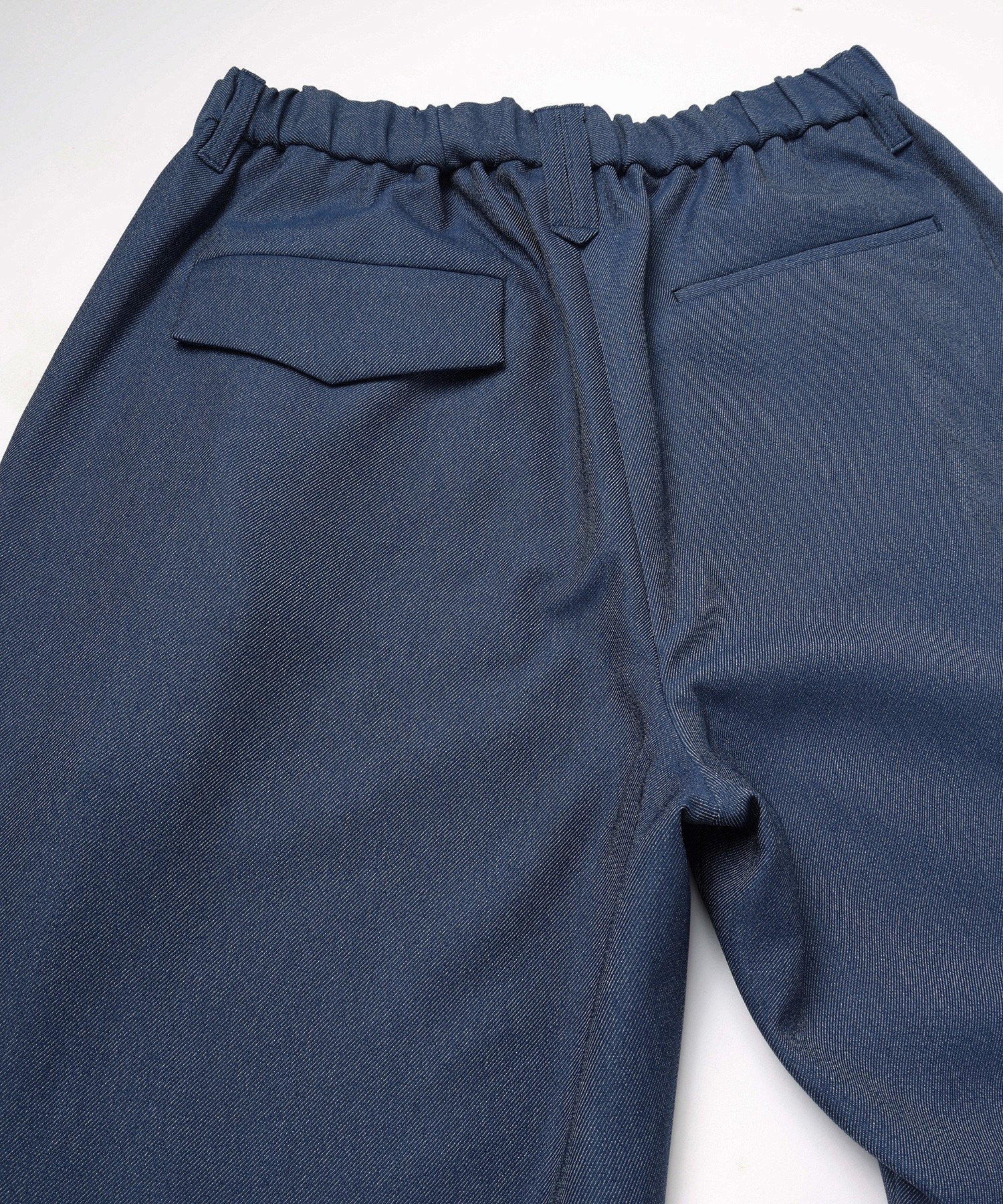 Faux Denim Tuck Wide Pant