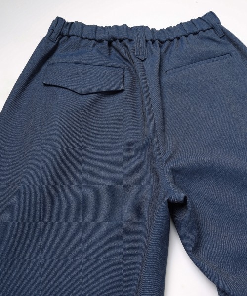 Faux Denim Tuck Wide Pant