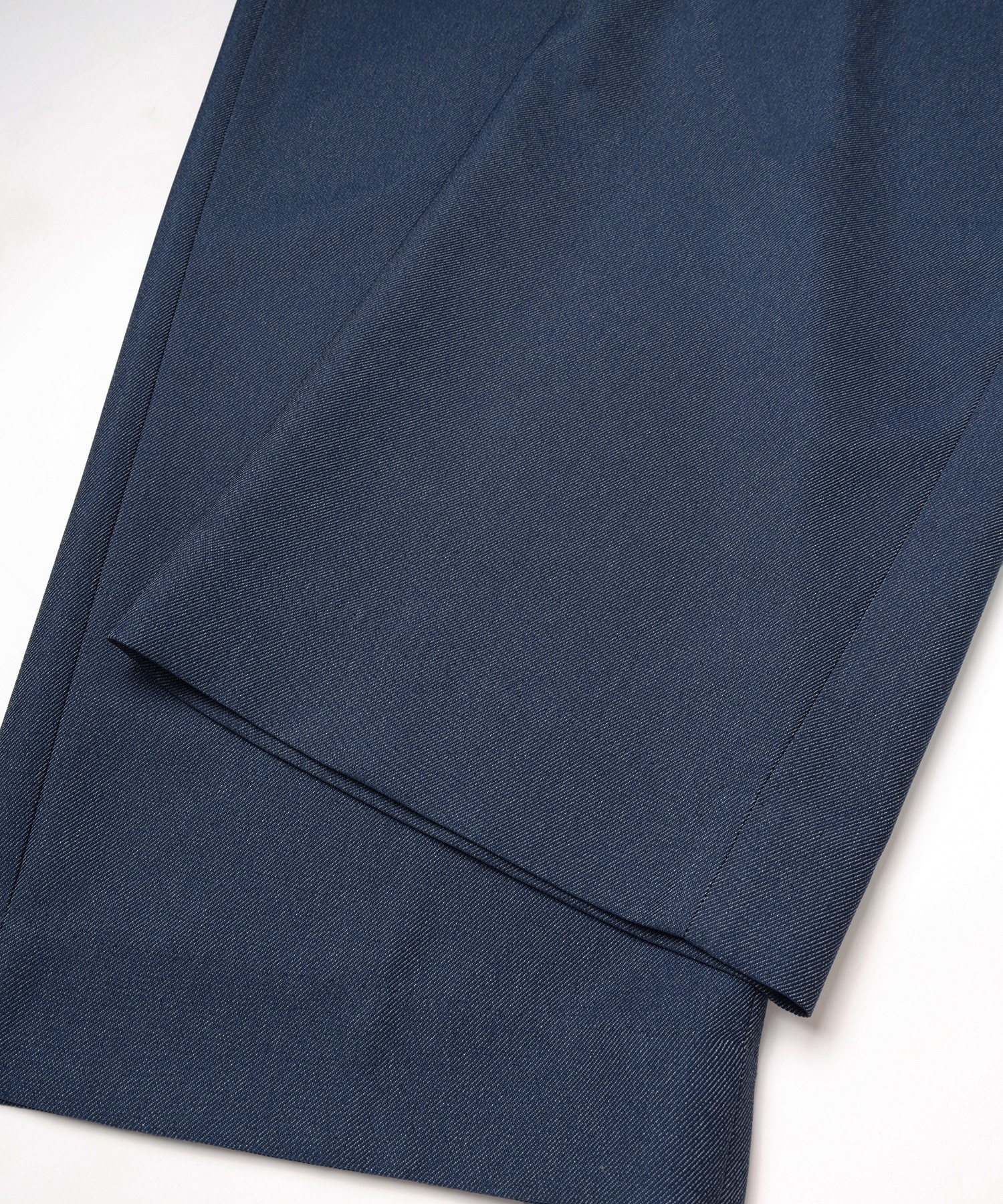 Faux Denim Tuck Wide Pant