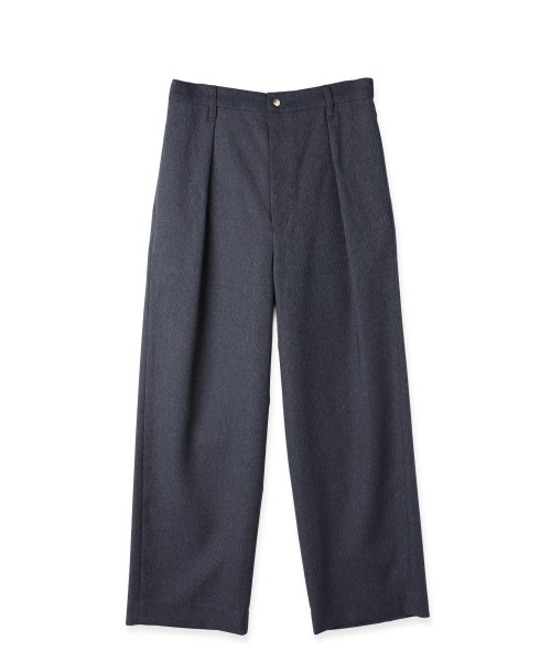 Faux Denim Tuck Wide Pant