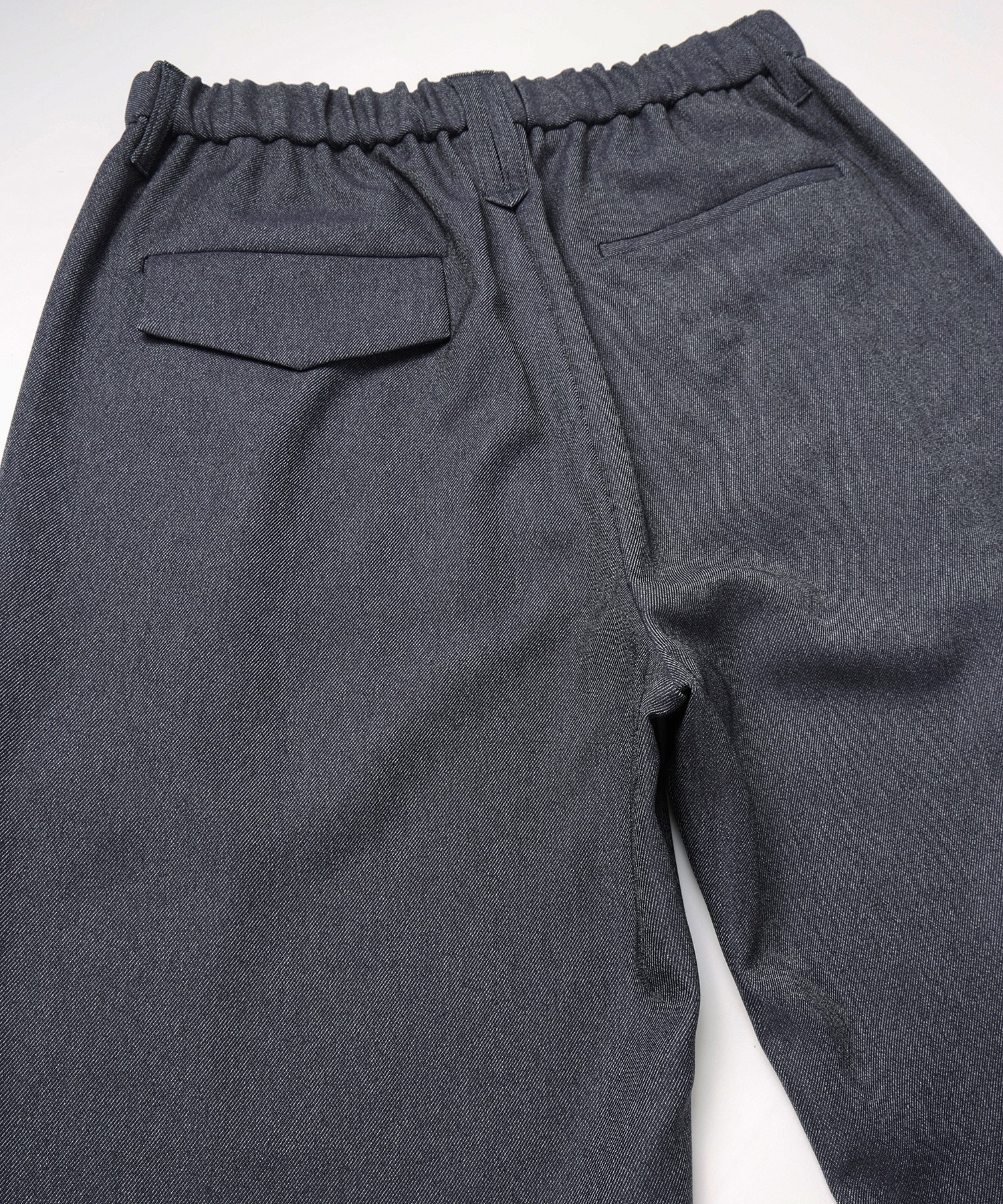 Faux Denim Tuck Wide Pant