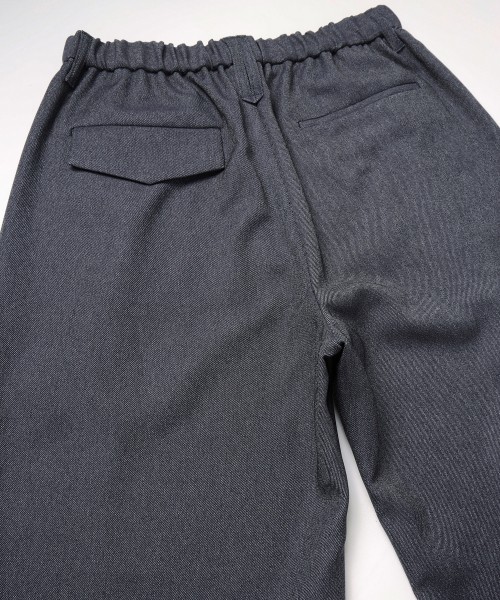 Faux Denim Tuck Wide Pant