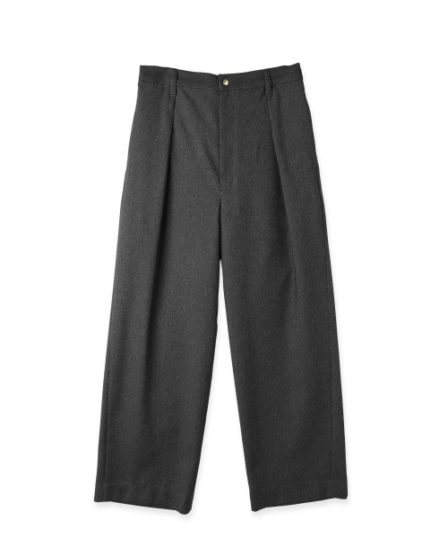 Faux Denim Tuck Wide Pant