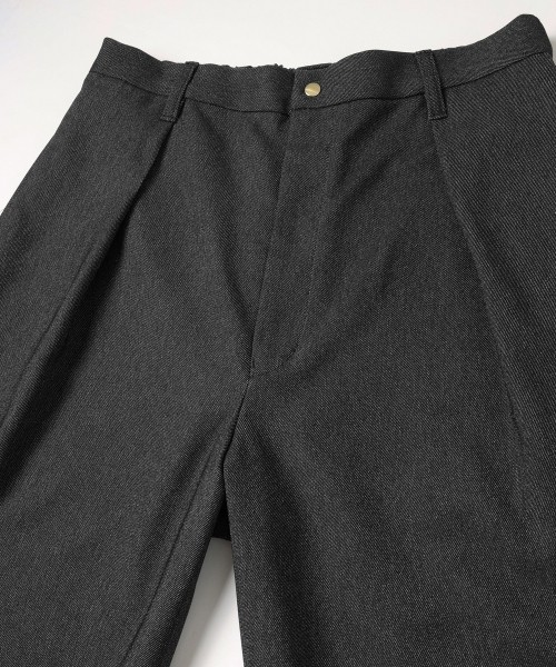 Faux Denim Tuck Wide Pant