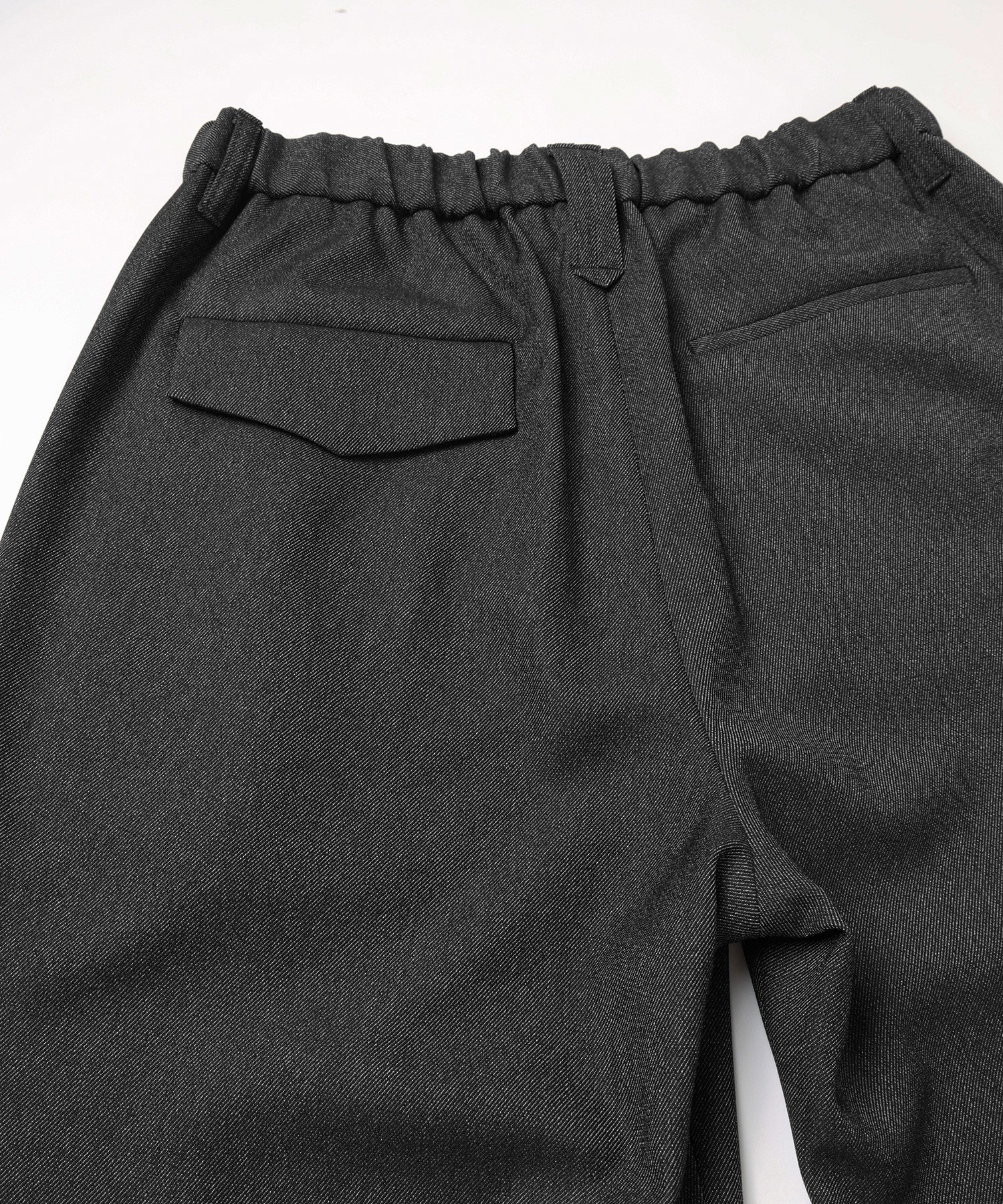 Faux Denim Tuck Wide Pant